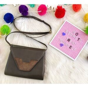 Vintage Bruno Magali Structural Leather Suede Bag​​​​​